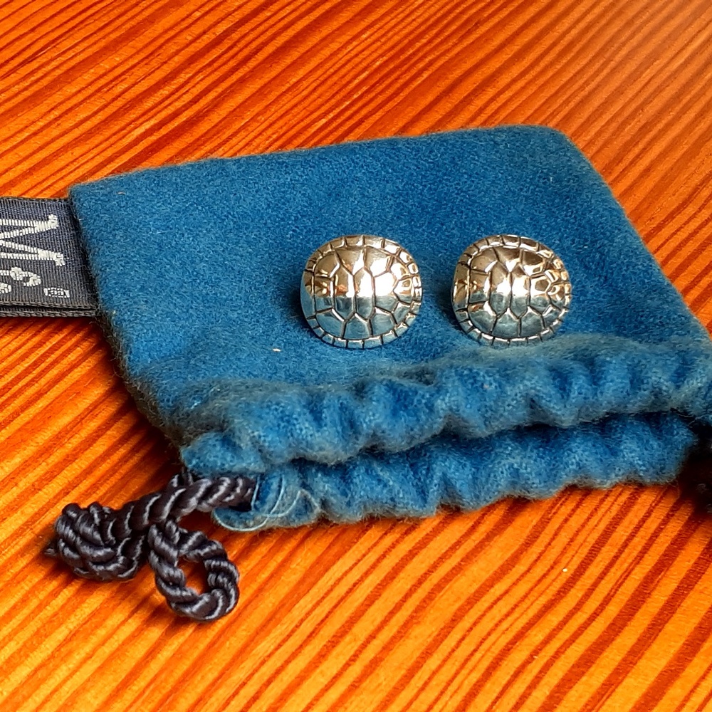 Mignon Faget Sterling Silver Tortoise Earrings